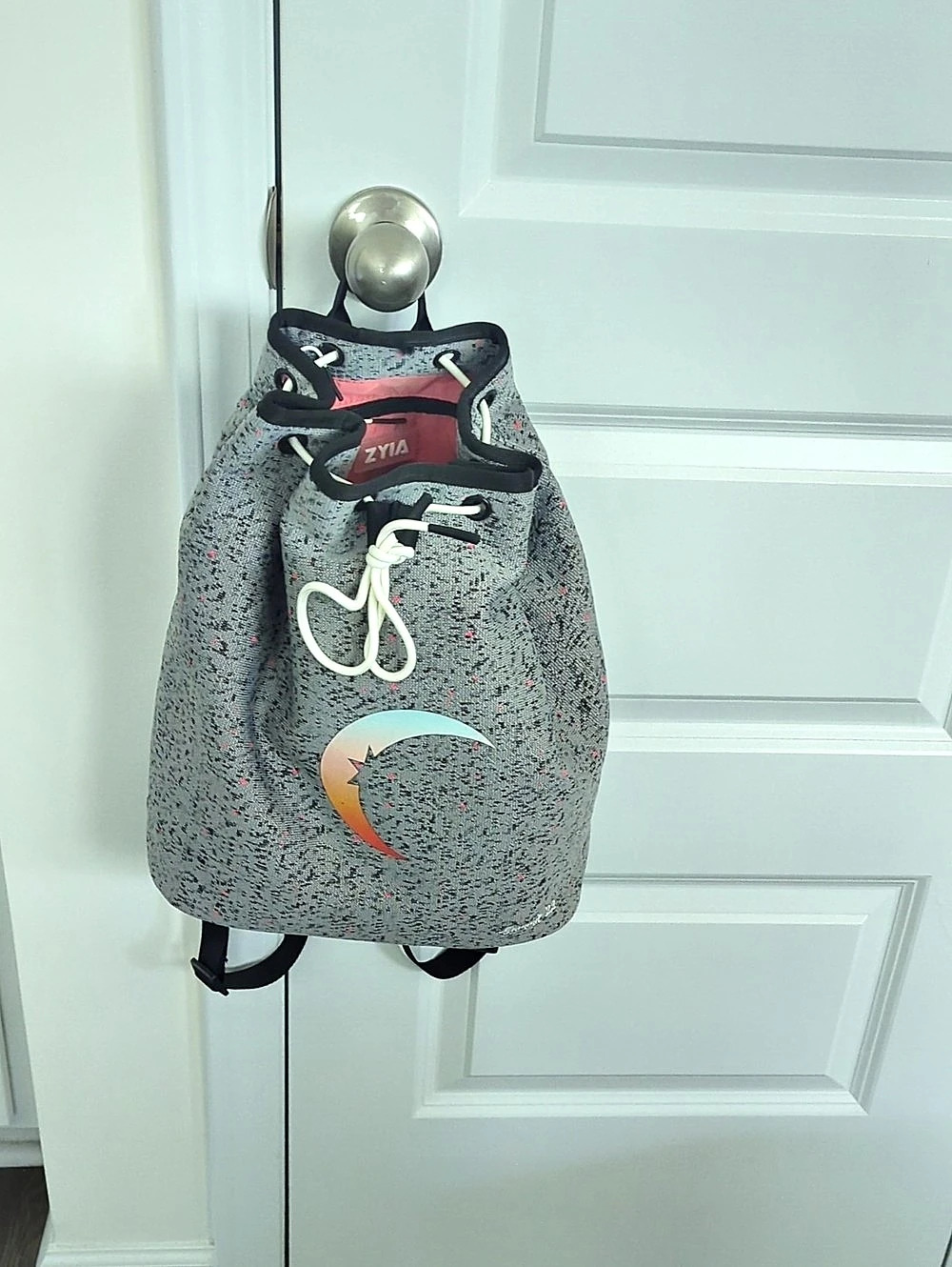ZYIA Active Gray & Pink Backpack Like New L15x15W